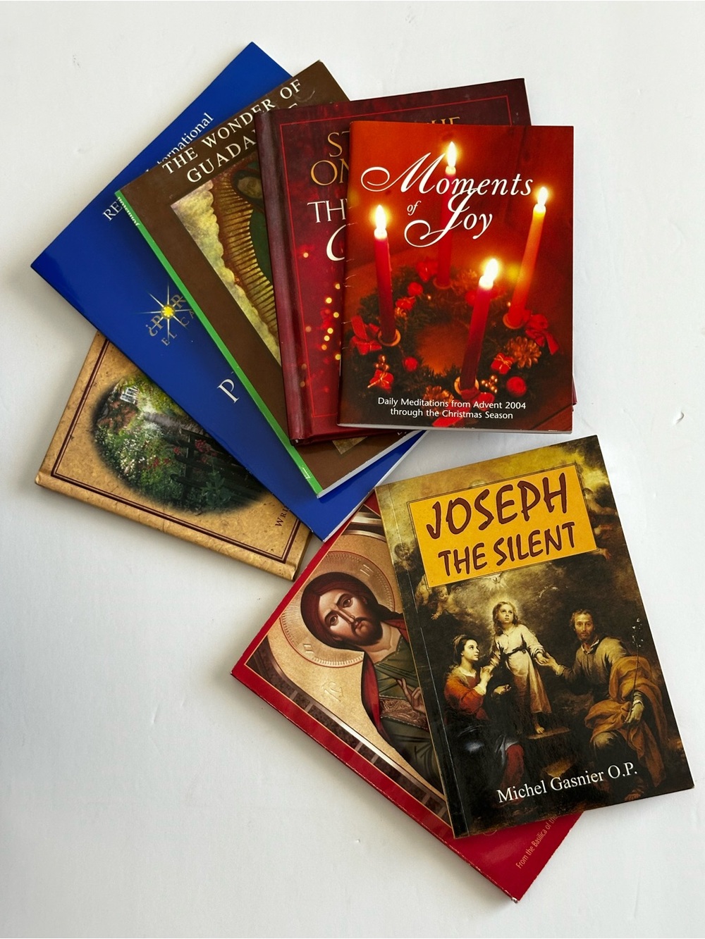 Assorted Religious Paperback Book Set in Red, Blue, Brown